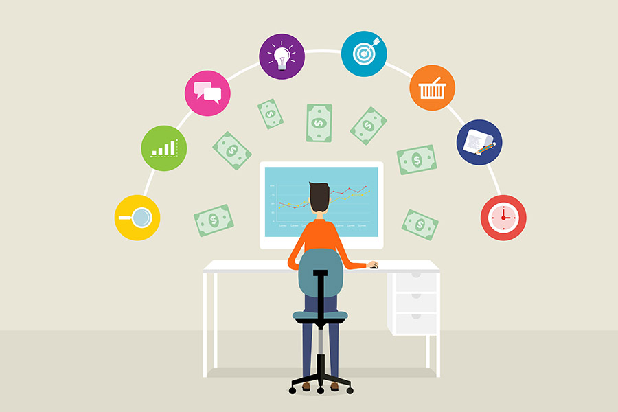 工作场景扁平图片